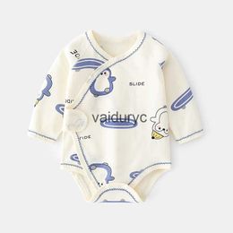 セットlawadka 0-12m新生児女の子の男の子ボディスーツ春夏コットン長い袖幼児用幼児服H240508のセット