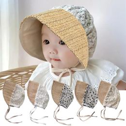 Ball Caps Bonnet Hat Summer Lace Flower Sun Toddlers Baby Girls Boy Kids Spring Soft Pography Props For Accessories