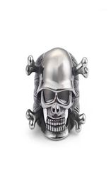 Skull Rings 316L Stainless Steel Ring for Punk Rock Warrior Mens Biker Jewelry11731033
