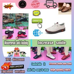 Designer Casual Platform mother's shoes for women man True soft leather single shoes Cow tendon soft base Comfortable sole super soft not tiring to the feet