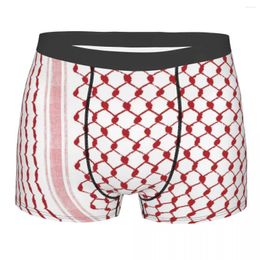 Underpants Custom Palestinian Hatta Kufiya Underwear Men Breathbale Palestine Arabic Traditional Keffiyeh Boxer Briefs
