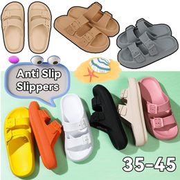 Summer Designer slides womens mans sandal fluffy flat mule slides beige black pink slippers room shoes Onyx slipper pure Sand Bones soft