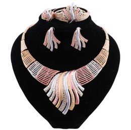 Trendy Nigerian Beads Necklace Jewellery Set for Wedding Crystal African Beads Jewellery Set for Women Earrings Jewellery8063954