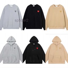 Men's and Women's Designer Hoodie Paris High Quality Sweater A-word Red Love Thin Round Neck Pullover Couple Sweatshirt Long Sleeved Ze YSP2 YSP2