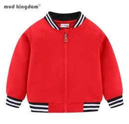 Mudkingdom Girls Boys Baseball Jacket Quickdry Plain Kids Spring Autumn Clothes for Boy Outerwear Zip Up Loose 2108241991184