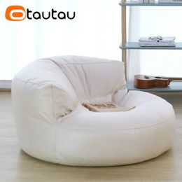 Leather Bean Bag Sofa Set Cover No Filler Single Lazy Sofa Chair Recliner Footrest Stool Floor Seat Corner Ottoman Tatami Pouf 240116