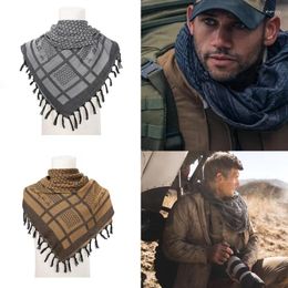 Scarves Middle Eastern Style Adult Shemagh Scarf Men Arab Outdoor Tactically Turban Multi Purpose Head Wrap Cycling Kerchief