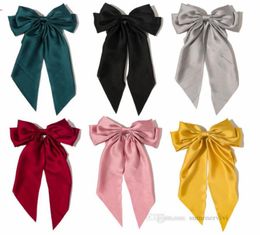 Girls Big Bows Ribbon Hairpins Preppy Style Kids Bow Hairclip Children Princess Barrettes Women Hair Accessory 83inch A73084264204