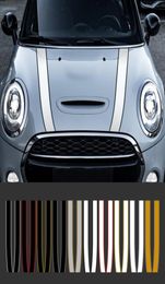 Car Engine Hood Bonnet Sticker Stripes Decals Decor For Mini Cooper S JCW R55 R56 R60 R61 F54 F55 F56 F60 Countryman Accessories6122961