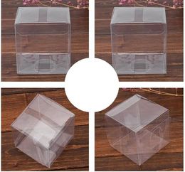 8 Size Square Plastic Clear PVC Boxes Transparent Waterproof Gift Box PVC Carry Case Packaging Box For jewelry/Candy/toys SN1886