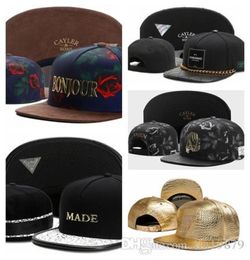 2019 Baseball Hats toucas gorros metal pineapple BONJOUR MADE CHRONIC god pray gold leather Snapback Caps Hip Hop Me8803005