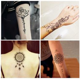 Makeup tattoo stickers Geisha with mechanical arms, flower dan carp skull, Personalised arm