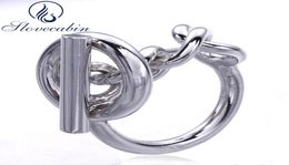 Slovecabin 2017 France Popular Jewellery 925 Sterling Silver Rope Chain Ring For Women Rotatable Lock Wedding Ring Fine Jewellery S1819348920