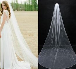 Simple Chapel Length Bridal Veil Long Soft Tulle White Ivory Wedding Veils Bridal Accessories 2 Metres Bride In Stock One Layer Ve2291480