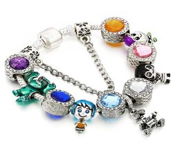 Fashion Style Charm Bracelet Women Robot Boy Girl Enamel European Charm Beads Dangle Fits Charm Bracelets Necklace DIY Jewelry8269089