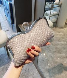 2019 Sparky Women Bridal Hand Bags For Prom Party Beads Gold Black Evening Clutches Chain Bag Cheap In Stock Bridal Party Hand Bag2560078