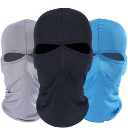 Cycling Caps & Masks Cycling Caps Masks 2 Hole Outdoor Fl Face Motocycle Mask Lycra Clava Windproof Hats Cap Tactical Snowboard Helmet Dhkmf