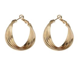 Hoop Huggie Golden Big Round Earrings For Women Classic Ear Rings Shell Pattern Hoops Womens Gift Fine Jewellery Whole 20219468880