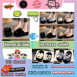 Designer Casual Platform cotton padded shoes for women man Autumn Winter Keep Warm Comfortable Sweater Anti slip wear resistant Indoor Wool Fur Slippers Full Softy