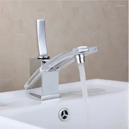 Bathroom Sink Faucets Vidric Chrome Brass Single Lever And Cold Transparent Faucet Basin Mixer