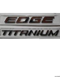 edge titanium chrome abs car trunk rear number letters badge emblem decal sticker for edge8663290