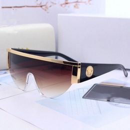 0019 New European and American cross-border fashion large frameless one-piece sunglasses hip-hop sunglasses for men and women