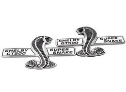 Car Styling Shelby GT500 Super Snake Cobra ABS Badge Side Door Body Emblem Sticker Decal Car Accessory For Mustang8541197