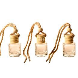 Home Decor 8ml Empty Perfume Diffuser Bottle Car Aroma Ornament Vials Automobile Ornaments Hanging Pendant For Essential Oils Diffusion LL