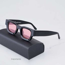 Rhude Thierry Lasry Rhevision-101 Black Square Sunglasses Men Shades Light-luxury High Street Style Acetate Solar Glasses WHRP