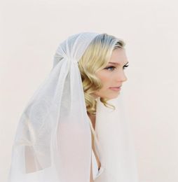 New high Quality Fingertip Length White Ivory Cut Edge Veil Bridal Head Pieces For Wedding veil Juliet Cap2873627