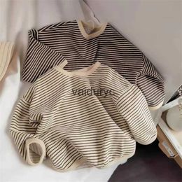 Pullover Lawadka 1-8T Cotton Children's Clothing Long Sleeve Thirts Striped Baby Boy Girl Tops Disual Kids T-Shirt Autumn Spring Tee H240508