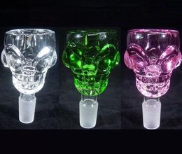 50 Pcs Skull design 14mm/18mm Glass Bowl Smoking pipe bong 7mm Thick For Mini Oil Rig Percolators Bubbler ash catcher LL