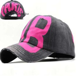 Ball Caps Bb Alphabet Trucker Hat Adult Women Casual Cotton Sports Cap Adjustable Soft Distressed Baseball Cap Men's Street Hip Hop Cap Fashion Trend bb shirt 7098