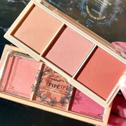 3 Colorsset Blush Plate Peach Pallete Ace Mineral Pigment Cheek Blusher Powder Makeup Professional Contour Shadow Pink Blush 240116