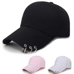 Ball Caps Women Men Hip Hop Kpop Snapback Baseball Cap Solid Color With Ring Sport Dancing Travel Lover Dad Hat Caps Streetwear Adjustable YQ240117