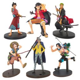 Novelty Games Anime One Piece Figure Luffy Zoro Ace Sanji Sailors Standing Statue 1626CM Collection Series Christmas Gifts Model 1038659