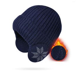 Berets Men And Women Outdoor Warm Hat In Winter Border Thickened Knitting Wool Cold Proof E Hunting Ears