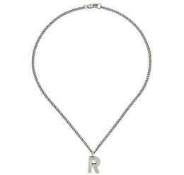 21ss Raf Simons 3D R letter pendant non fading Necklace Street hip hop punk accessories holiday gift1545943
