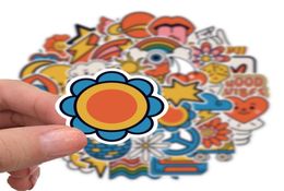 50Pcs Cartoon Hippie Stickers NonRandom For Car Bike Luggage Sticker Laptop Skateboard Motor Water Bottle Snowboard wall Decals K4974312