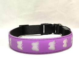 Dog Collars Selling Adjustable Nylon Silicone High Visibility Lighted 8 Color Lights 15 Modes Flash Light Led Collar