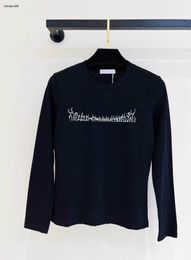 women knitwear brand clothing for ladies Letter logo long sleeve bottoming T shirt round collar upper garment Jan 17