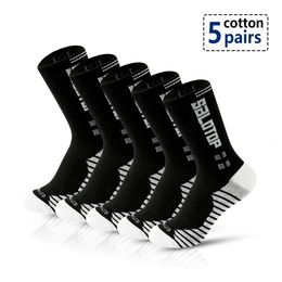 5 pairsMens Antislip Football Socks Men Women Nonslip Soccer Basketball Tennis Sport Grip Cycling Riding 3845 240117