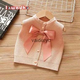 Coloque Lawadka Spring Kids Colet para menina Fashion Bow Solid Children Cardigan Sweater Outwearwear modeless Coloque de bebê 2021 Roupas H240508