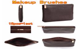 make up brushes 15pcs set Professional Rose Gold Makeup Brush Eyeshadow Eyeliner Blending Pencil Cosmetics Tools With Bag2503224