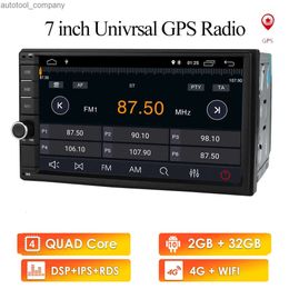 New 2G RAM Android 10 Auto Radio Quad Core 7Inch 2DIN Universal Car NO DVD player GPS Stereo Audio Head unit Support DAB DVR OBD BT