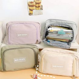 Women Cosmetic Bag Toiletries Organise Portable Travel Make Up Cases Multifunction Girl Large Capacity Pencil Bag Stationery Bag 240116