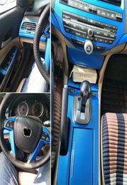 For HONDA Accord 20082013 Interior Central Control Panel Door Handle 3D5D Carbon Fiber Stickers Decals Car styling Accessorie2344253