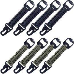 8pcs QingGear Handcrafted Paracord Carabiner Clip Lanyard With Bottle Opener Keyring for Backpacks Bags Keys Purses Pants And More2960438