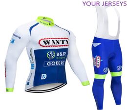 Racing Sets Winter TEAM 2022 WANTY Thermal Fleece Cycling JERSEY Bike Pants Set Mens 9D Pads Ropa Ciclismo Wear Maillot Culotte7561072