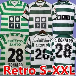 Soccer Jerseys 01 02 03 04 Lisboa retro soccer jerseys ronaldo Marius Niculae Joao Pinto 2001 2002 2003 2004 Lisbon CRONALDO Classic Vintage football shirts tops Spor